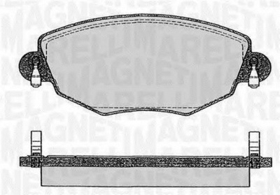 MAGNETI MARELLI 363916060266 -  Комплект тормозных колодок, дисковый тормоз